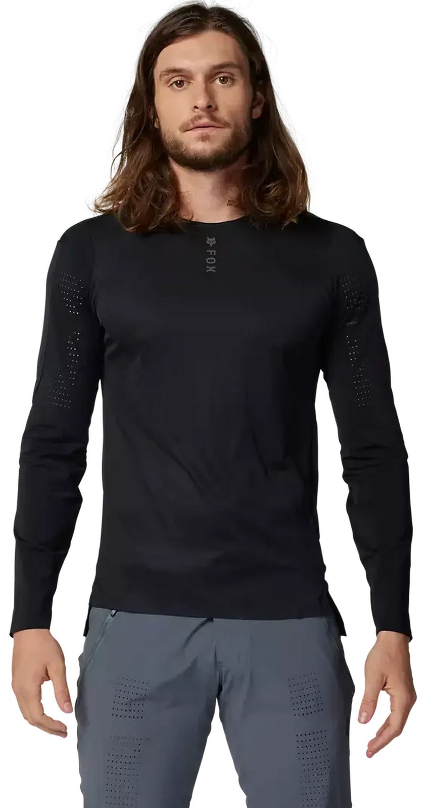 Fox Racing Flexair Pro Mens LS MTB Mountain Bike Jersey Black LG