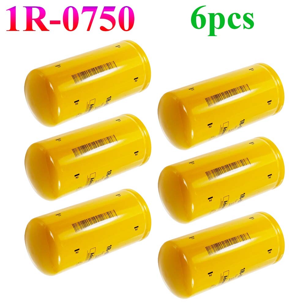 PACK OF 6 NEW For CAT 1R-0750 1R0750 Fits Caterpillar Filter Sealed