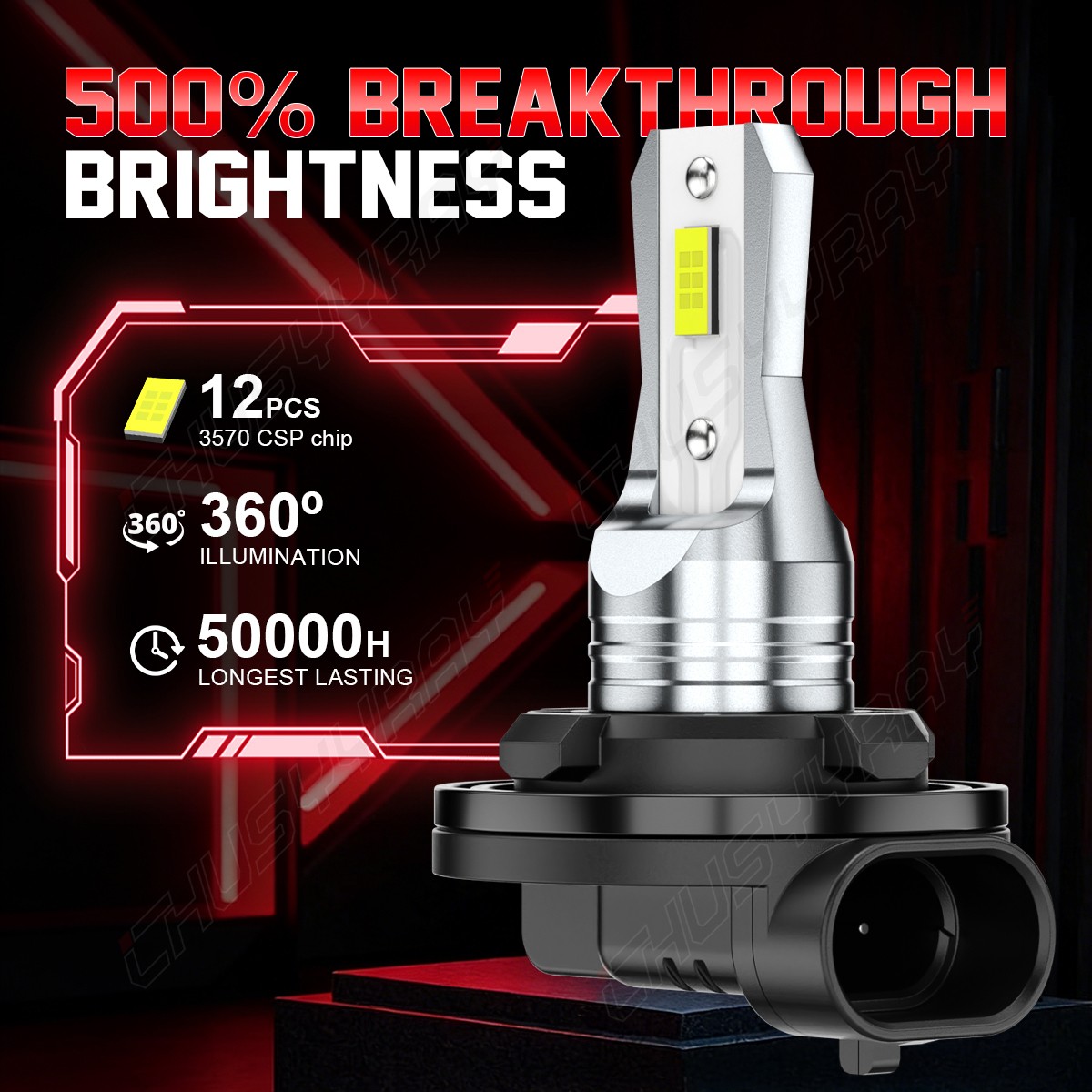 Replacement for 4030061 Headlight Bulb ATV for Polaris models 30/30w 3 Prongs