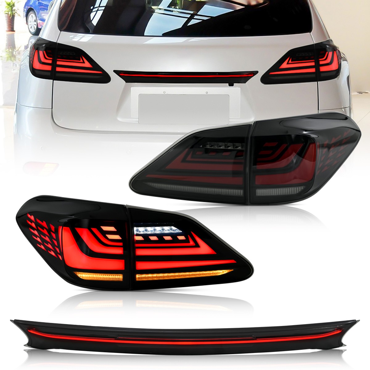 LED Headlights Tail Lights Center Lamp Upgrade Kit For Lexus RX270 RX350 RX450H