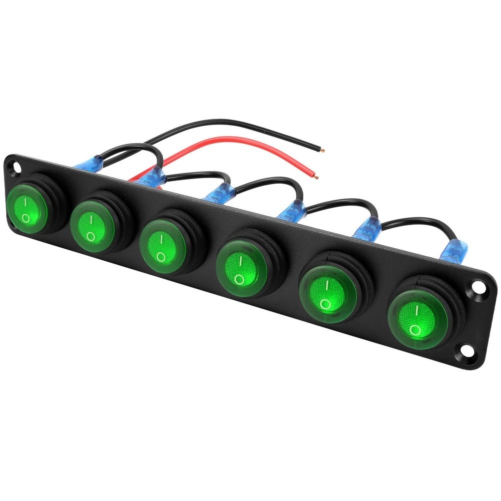 Waterproof IP67 LED Switch Panel 12V 1 6 Gang for Boat RV Car Applications