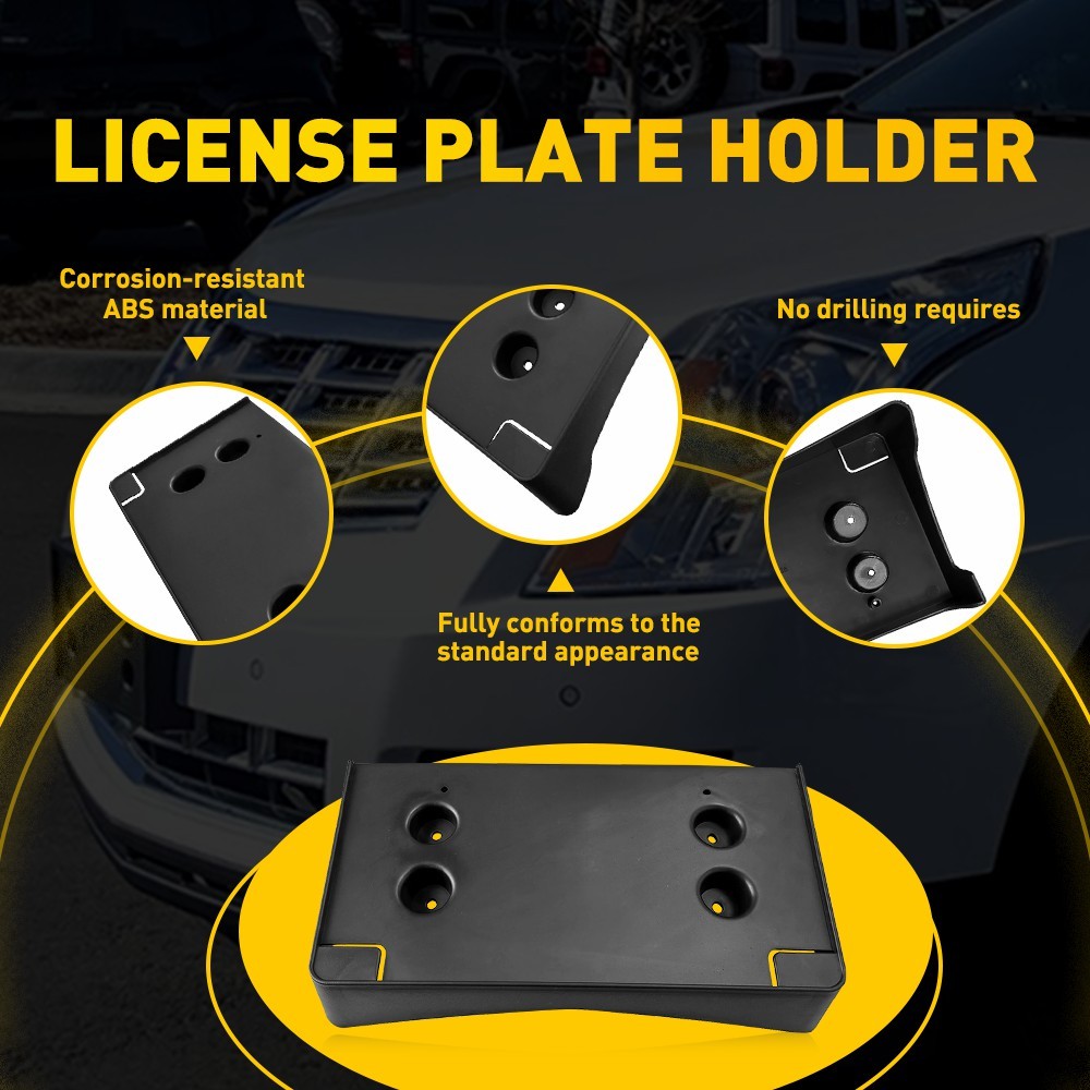 For 10-16 Cadillac SRX Front License Plate Frame Tag Holder Mounting Bracket EAH