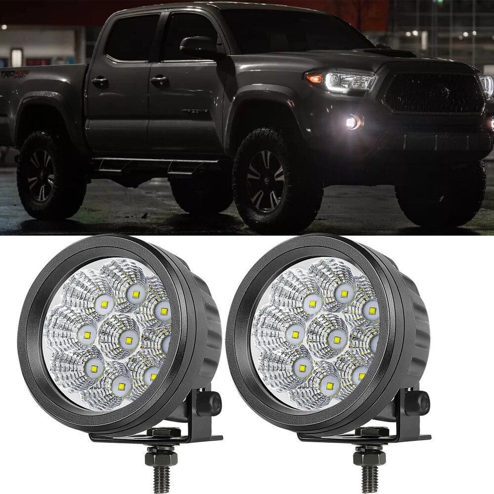 2Pcs 3.5″ Round LED Fog Lights Driving Lamp Ditch Light for 16-23 Toyota Tacoma