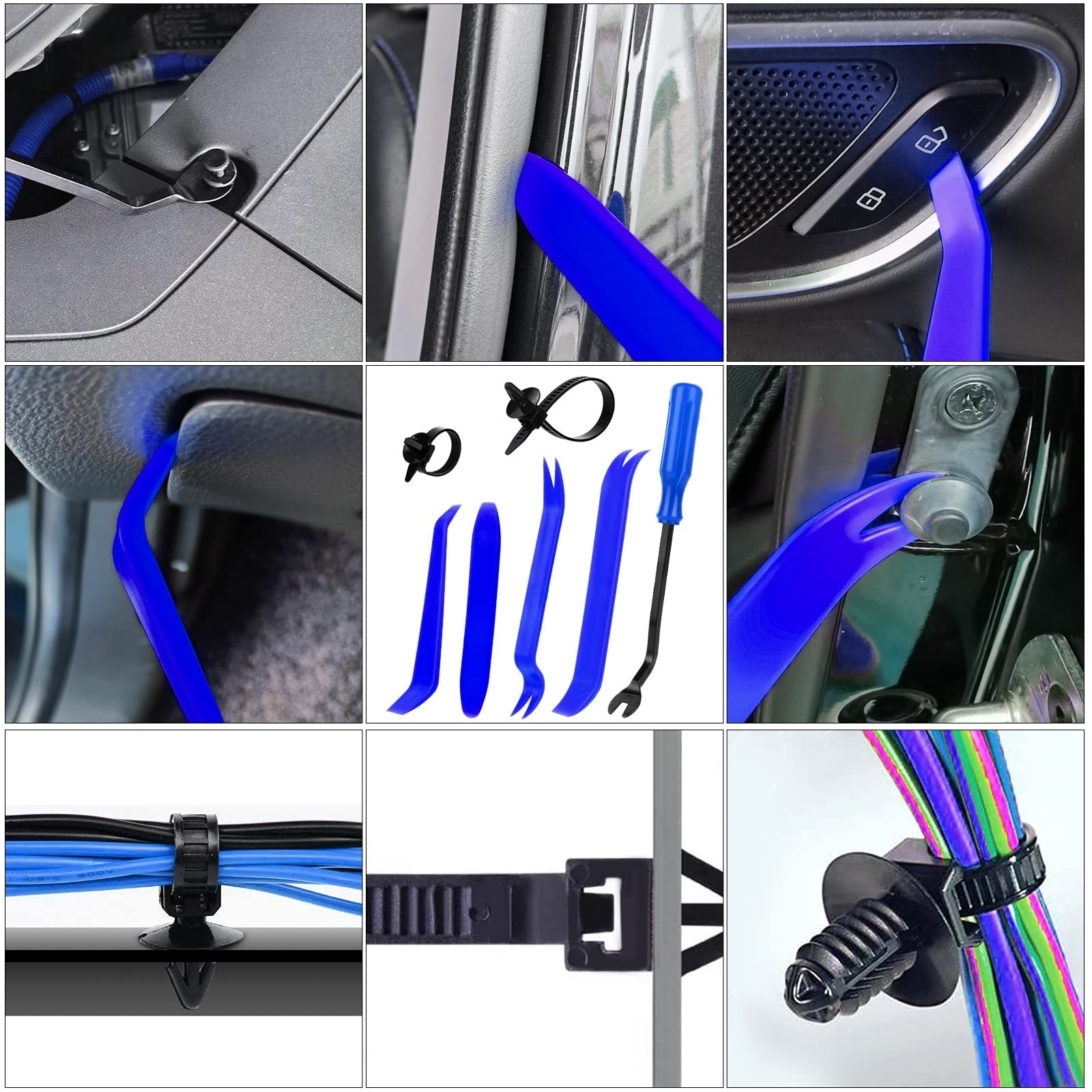 835 PCS Car Retainer Clips & Fasteners Kit – 24 Sizes Nylon Rivets & Removal Too