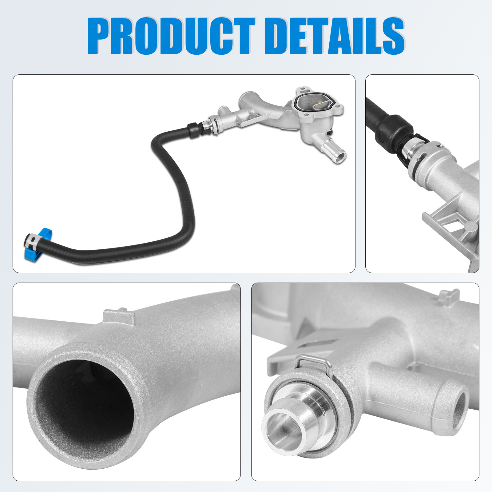 Engine Coolant Water Outlet +6Pcs Hose Inlet Outlet for 11-16 Chevy Cruze 1.4L