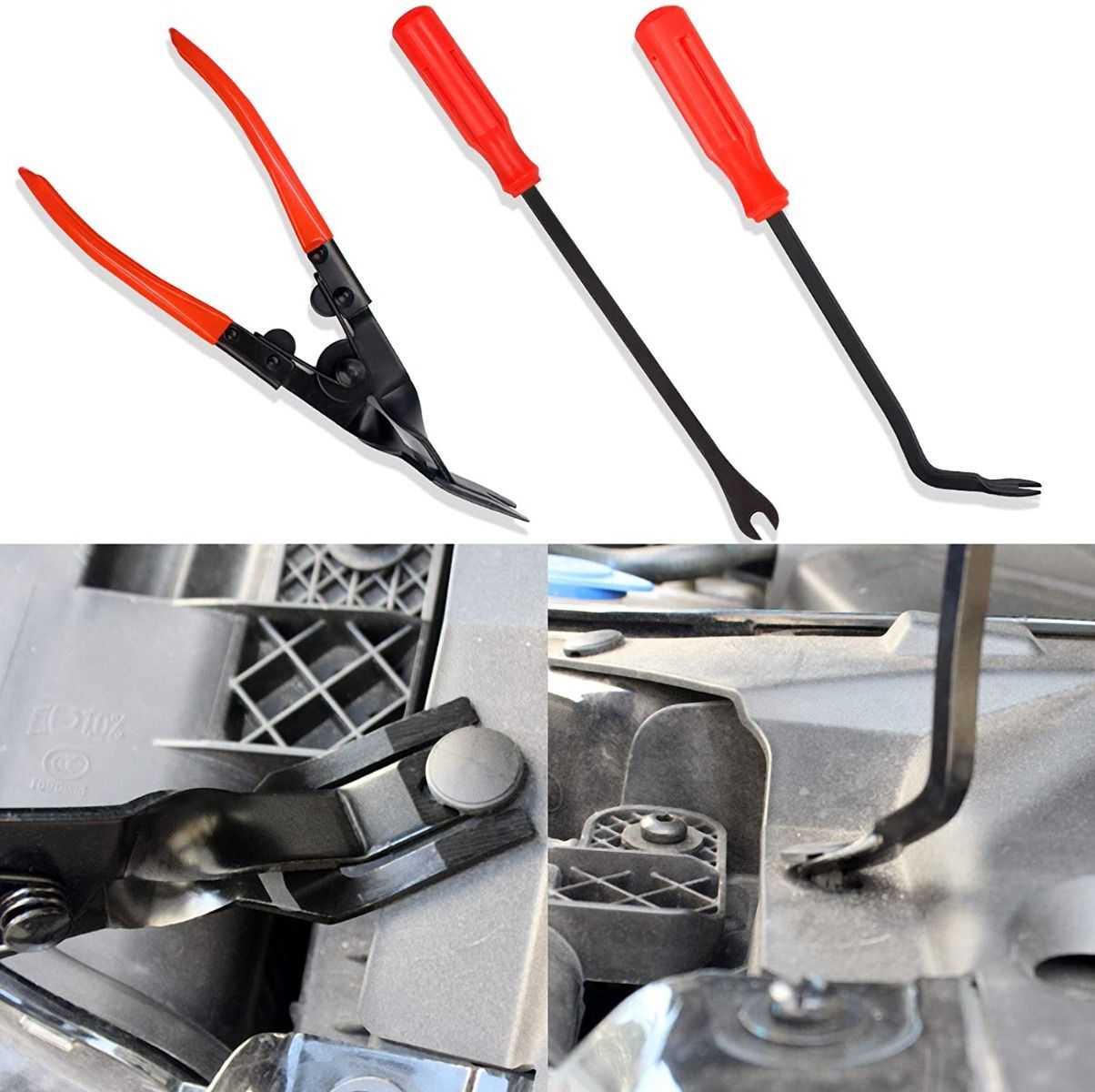 200Pcs Car Trim Removal Tool Set Hand Tools Pry Bar Panel Door Interior Clip Kit