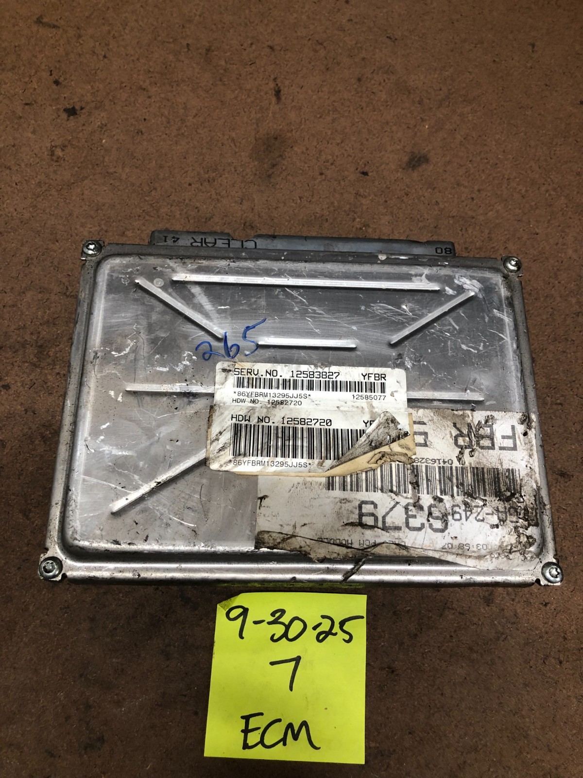 Chevy GM 98-05 3.1 3.4 3.5 3.8 Engine Computer GM 12583827 12582720 YFBR