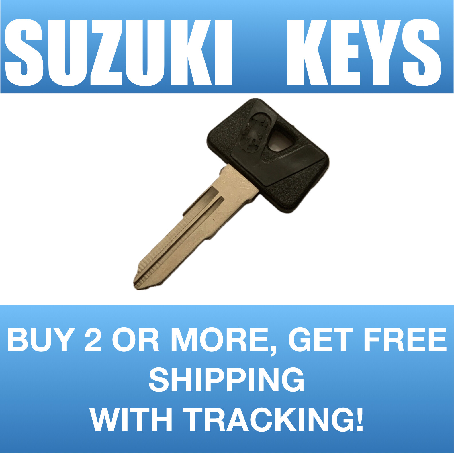 Suzuki Motorcycle ATV keys Cut to Code spare key for codes C59610-C69097
