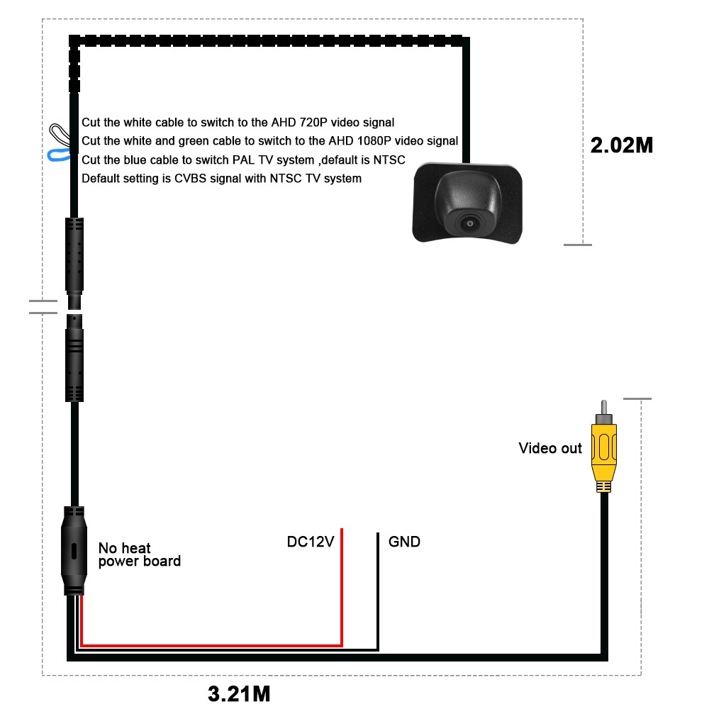 Front View Camera w/ Camera cable Fit For 2024 Benz GLE AHD/CVBS Night Vision