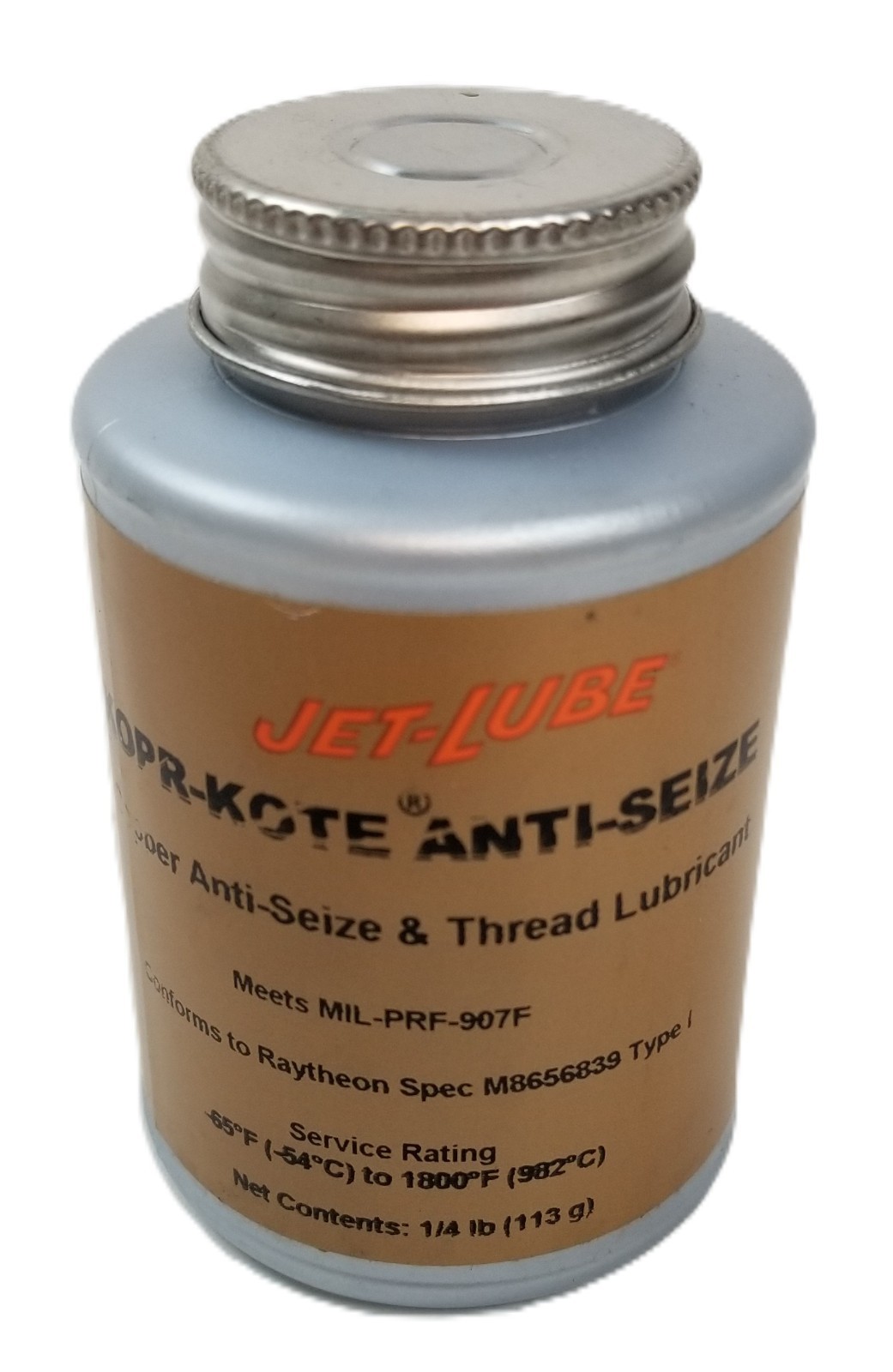 4oz Jet-Lube Kopr-Kote 10055 Copper Bronze AntiSeize Lubticant Paste wBrush NEW