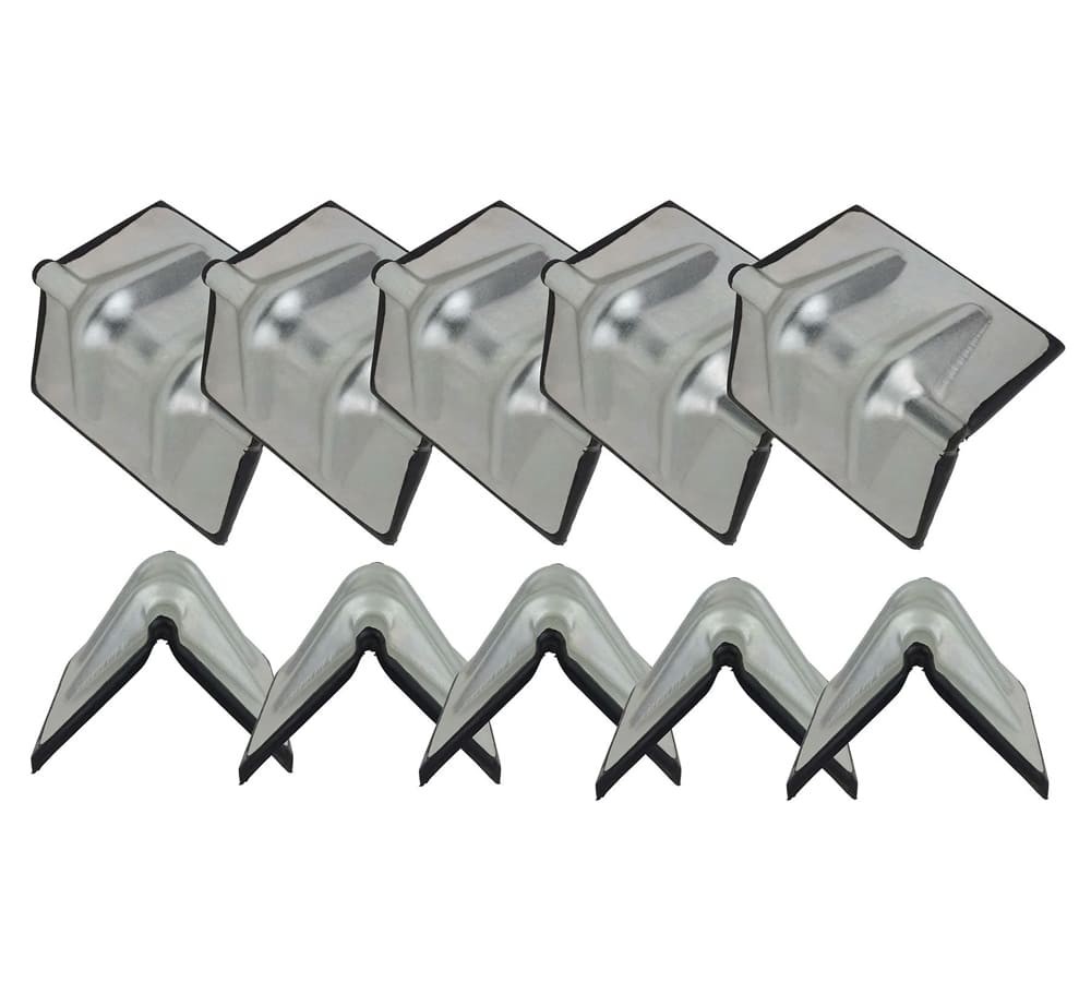(10 Pack) Steel Corner Protector with Rubber Chain Cargo Flatbed