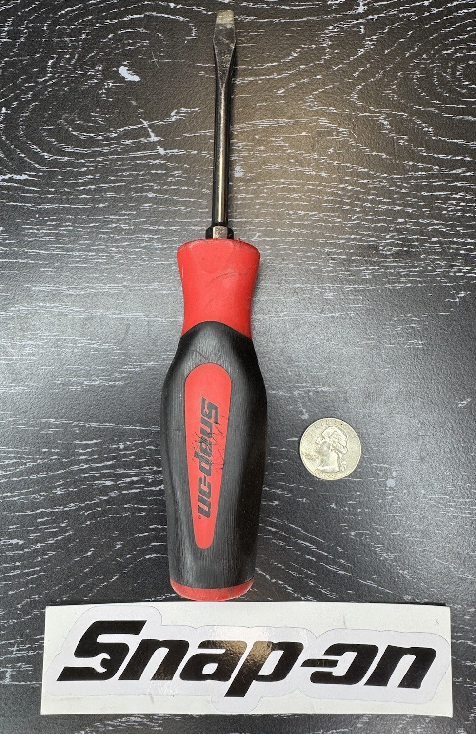 Snap-on Tools SGD4B 1/4″ Flat Tip Head RED And Black Screwdriver USA