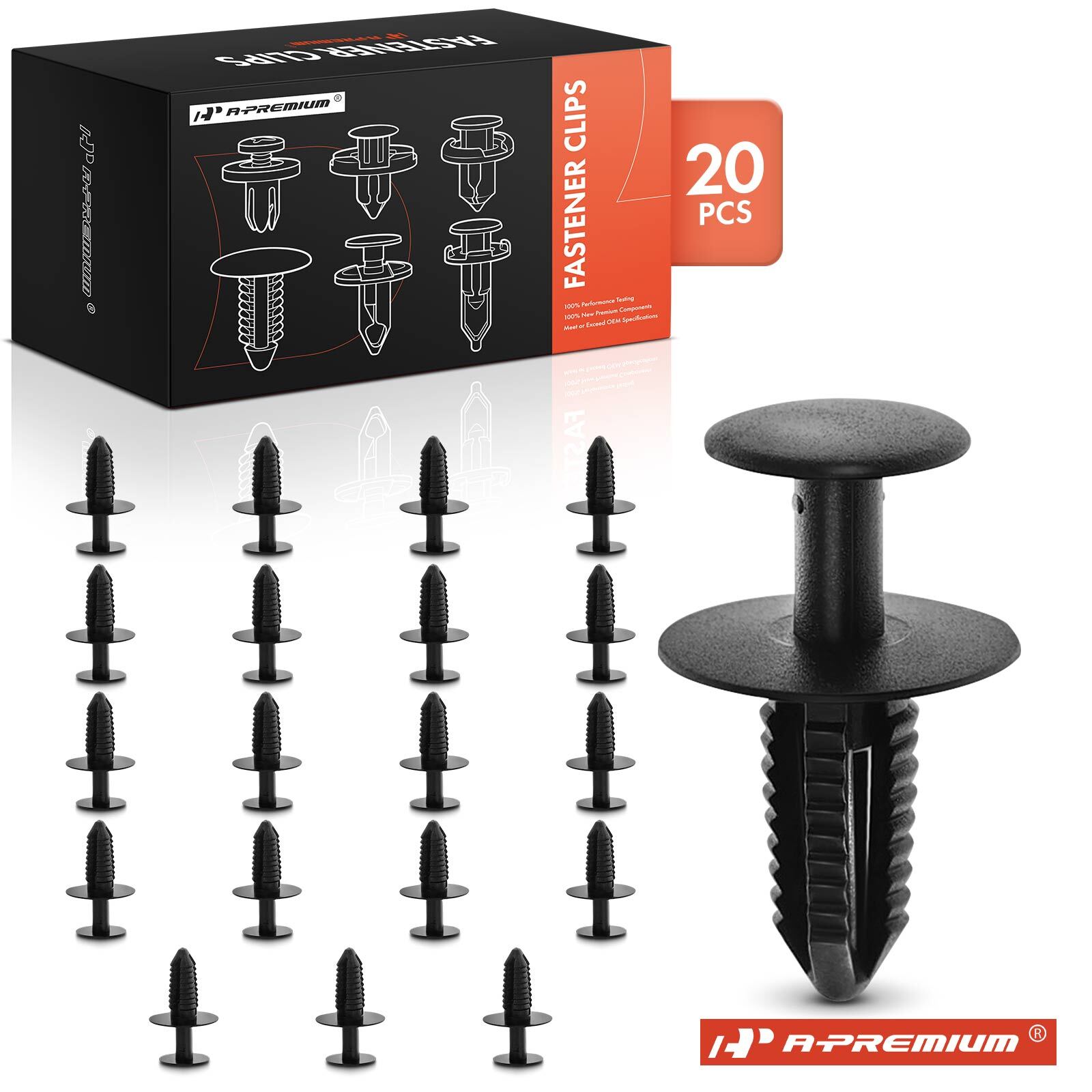 A-Premium 20Pcs Nylon Interior Trim Push Type Retainer Trim Clips for Mercedes