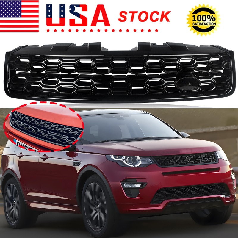 2020 Style For 2016 2017 2018 2019 Land Rover Discovery Sport Front Grille Black