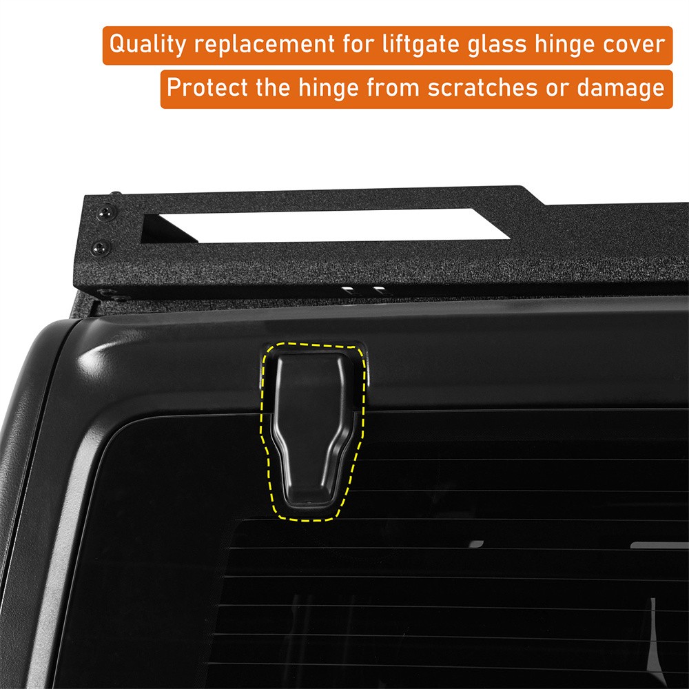 2Pcs ABS Rear Window Liftgate Glass Hinge Cover for Jeep Wrangler JL 2018-2026