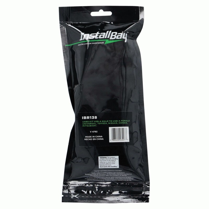 INSTALL BAY IBR138 / USBDKIT / UNIV. DUAL USB KIT W/TOYOTA, HONDA,NISSAN & MITSU