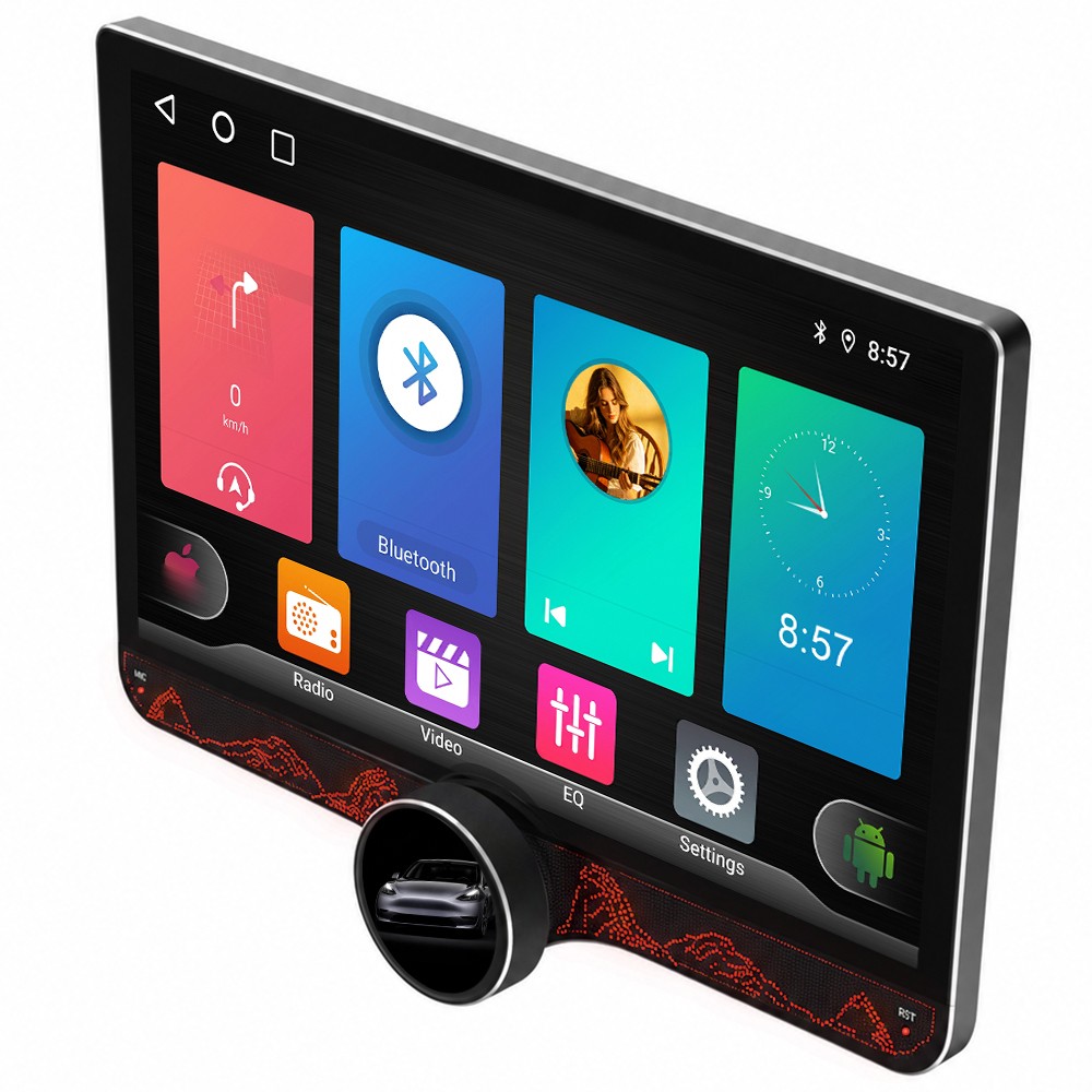 10.1” 2+64G Universal Car Stereo Android 15 Single Knob GPS Navigation Head Unit
