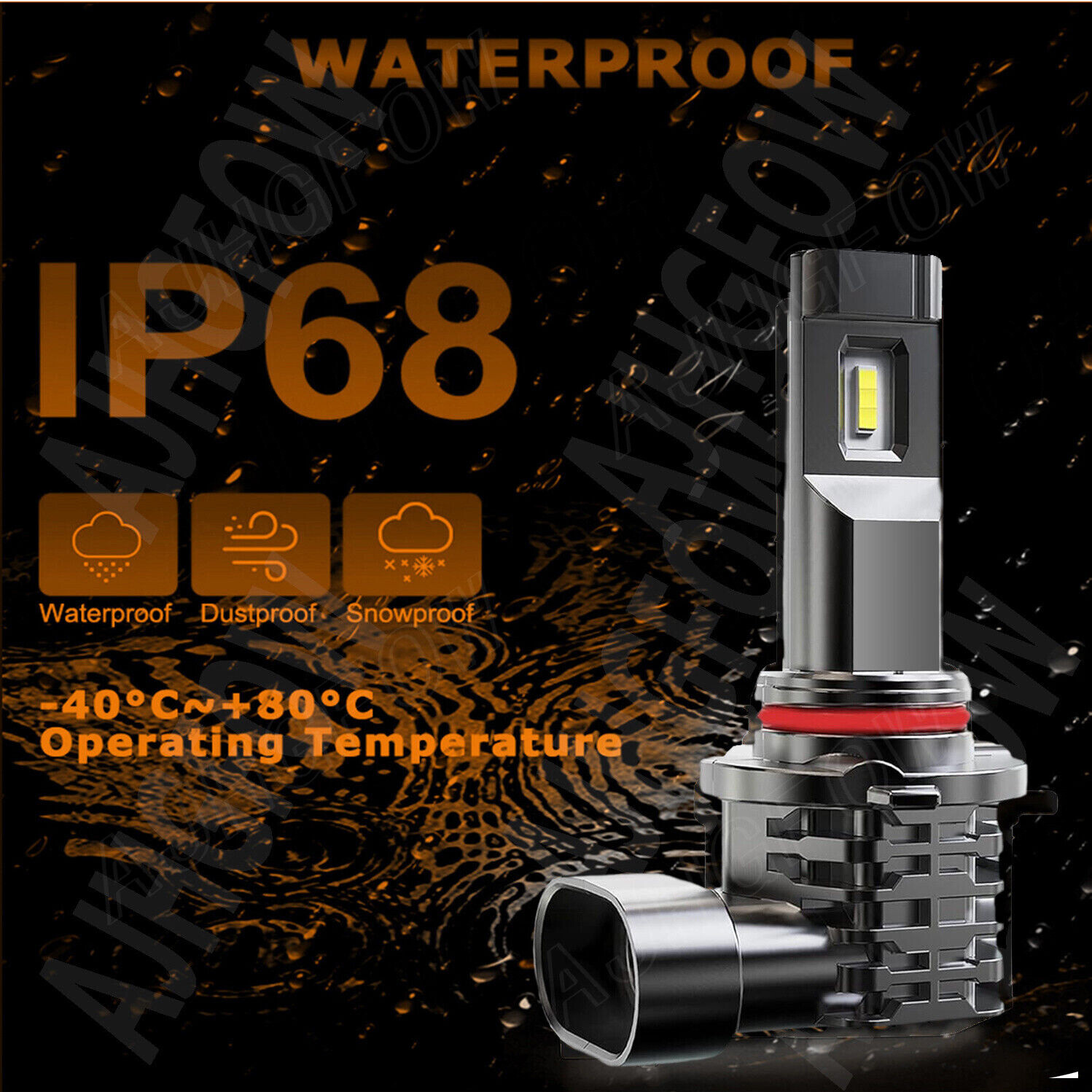H11 H9 LED Headlight Super Bright Bulbs Kit 6500K White 60000LM High/Low Beam