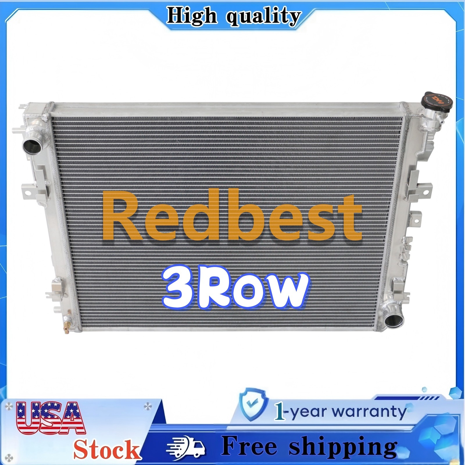 3Row Aluminum 27.5″Radiator For 2013-2021 Dodge Ram 1500 Classic V6 3.6L V8 5.7L
