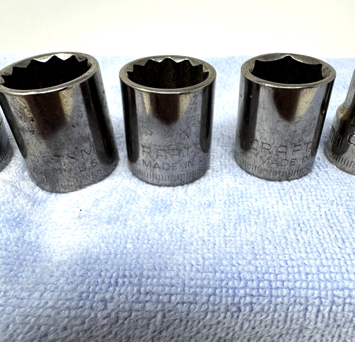 Craftsman Socket Set 3/8” Drive 9, 10, 14, 15, 16, 17, 18, 19mm 6pt and 12pt