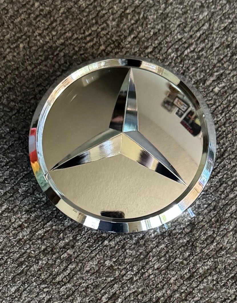 NEW Mercedes-Benz 14” Bundt Wheel Center Cap Chrome R107 W108 W115 W123 W126