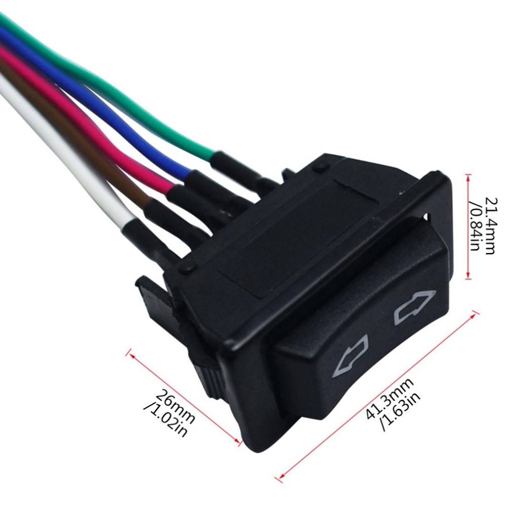 5-Pin Car Window Power Windows Switch Universal UP/DOWN Illuminated LED Green