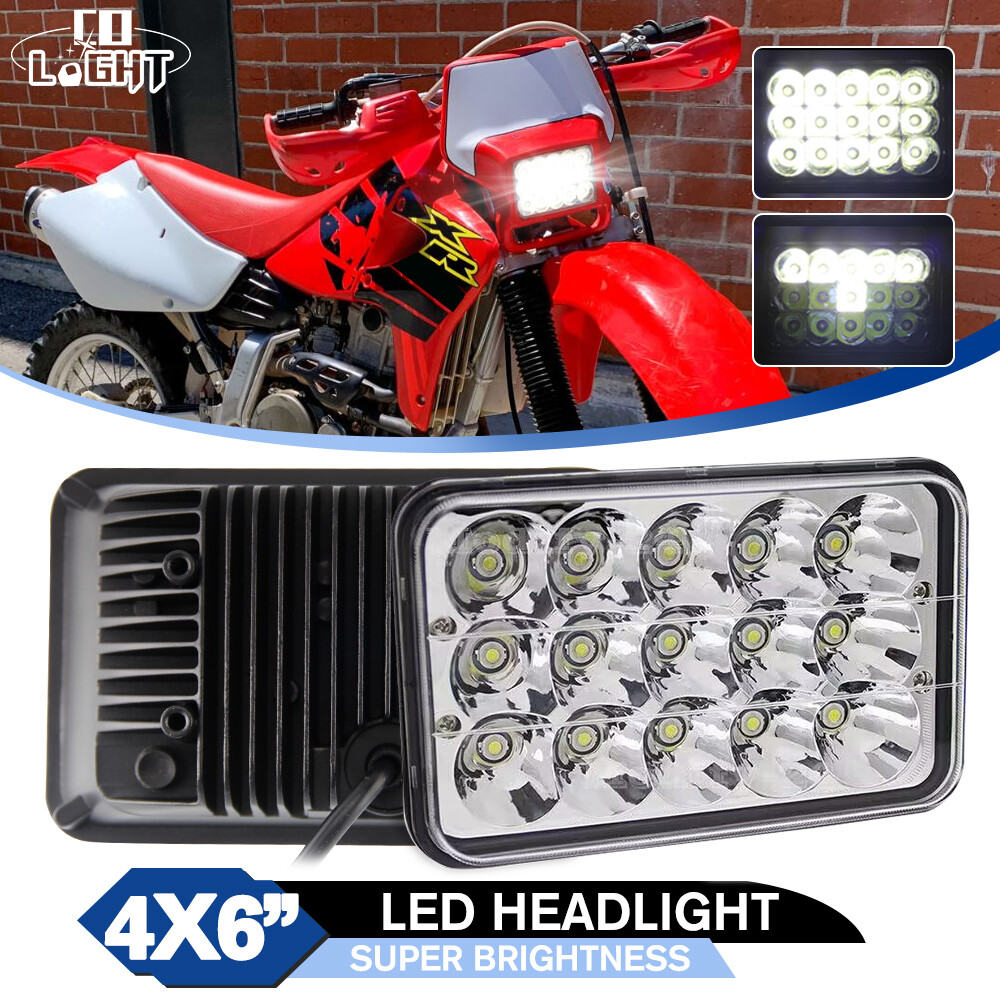 COLIGHT 4×6″ LED Headlight Hi/Lo Sealed Beam For Honda XR250 XR400 XR650 Motor