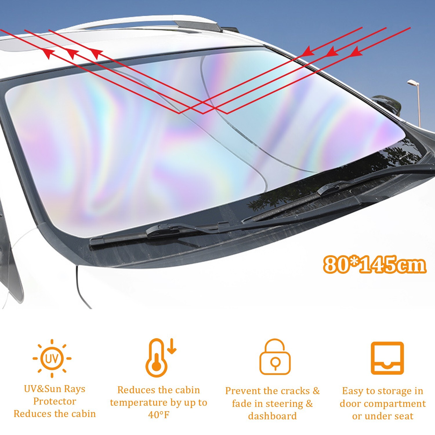 For Lexus Car Front Windshield Sun Shade Shield Visor UV Heat Block 57*31.5in