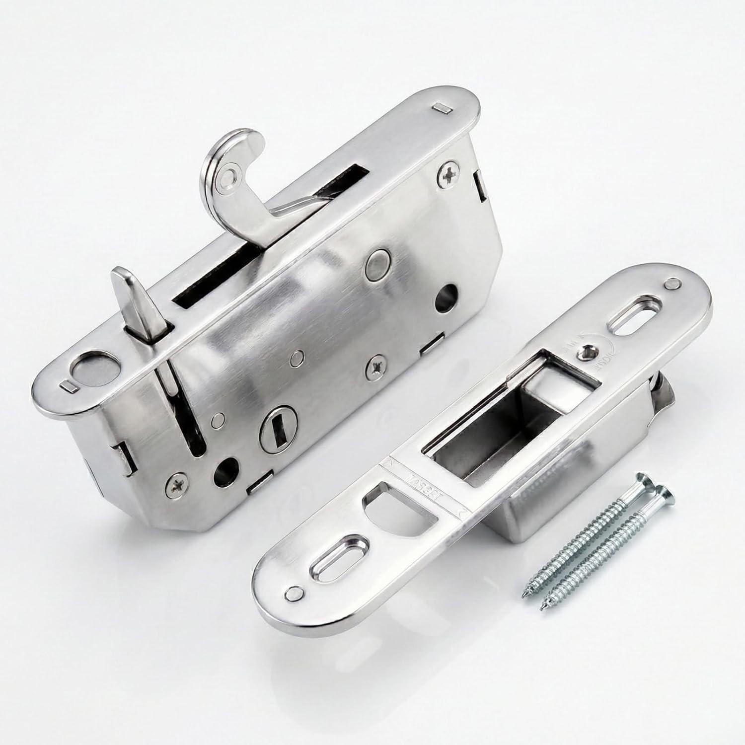 Andersen Reachout Lock and Receiver Kit for 2-Panel Gliding Patio Silver