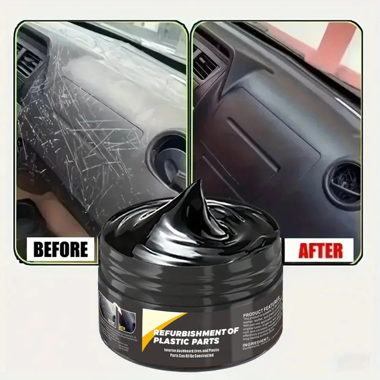 Car Interior Plastic Repair Scratch Remover Wax Polishing Repair Cream Sale