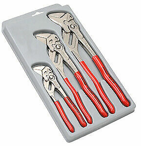 KNIPEX 00 20 06 Us2 002006US2 Multi-Purpose Pliers 3 Piece Smooth Jaw Plier Set