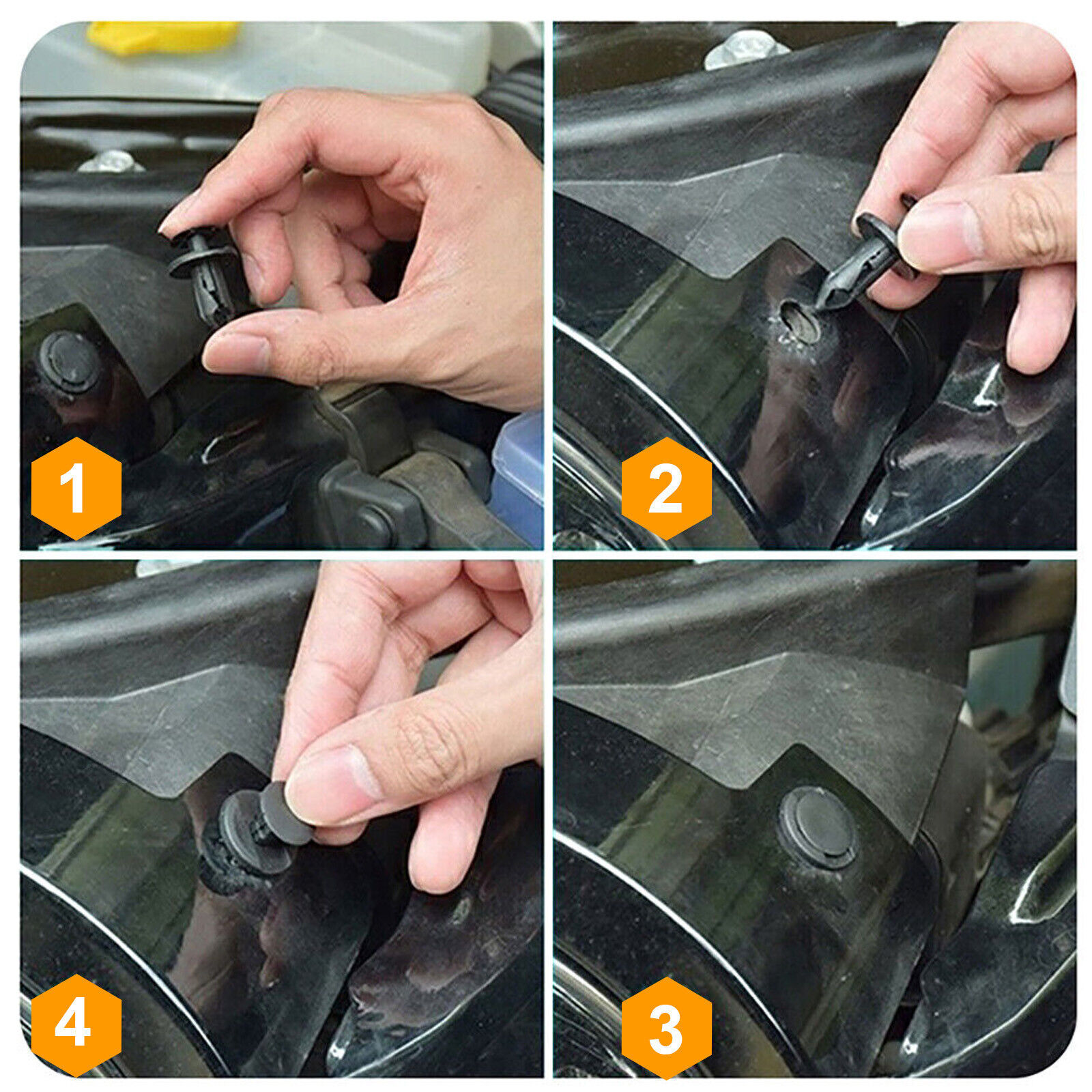 801PCS Car Retainer Clips Auto Fasteners Push Trim Clips Pin Rivet Bumper Kit US