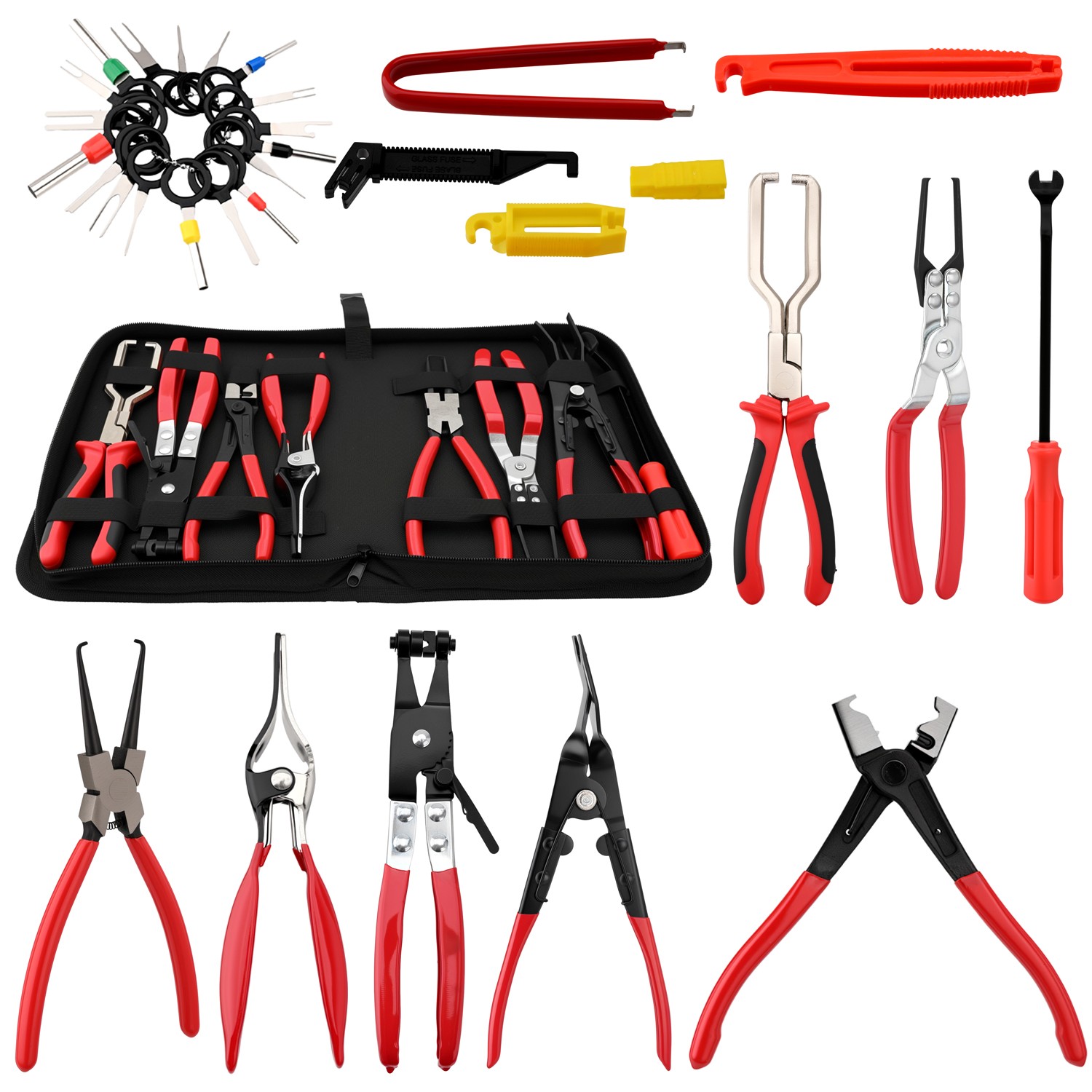 15 IN 1 Fuel Line Disconnect Plier Hose Clamp Pliers Electrical Disconnect Plier