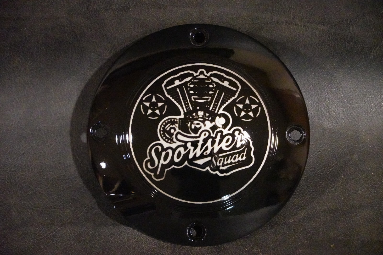 Squad Domed Black Primary Clutch Derby Cover 94-03 Harley Sportster XL 34760-94