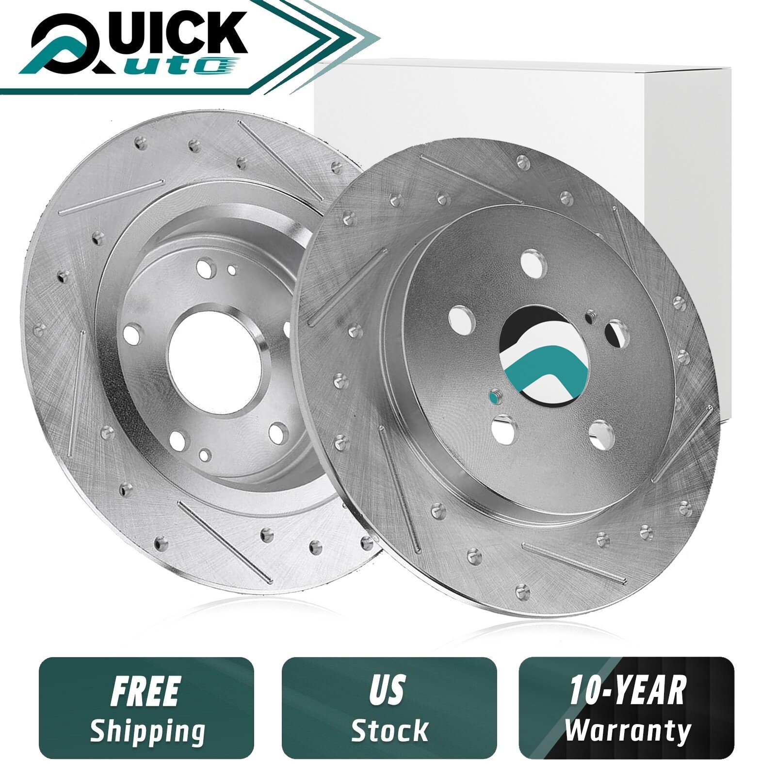 Rear Brake Rotors for Toyota Corolla Matrix Prius Plug-In CT200H Vibe – 10.20in