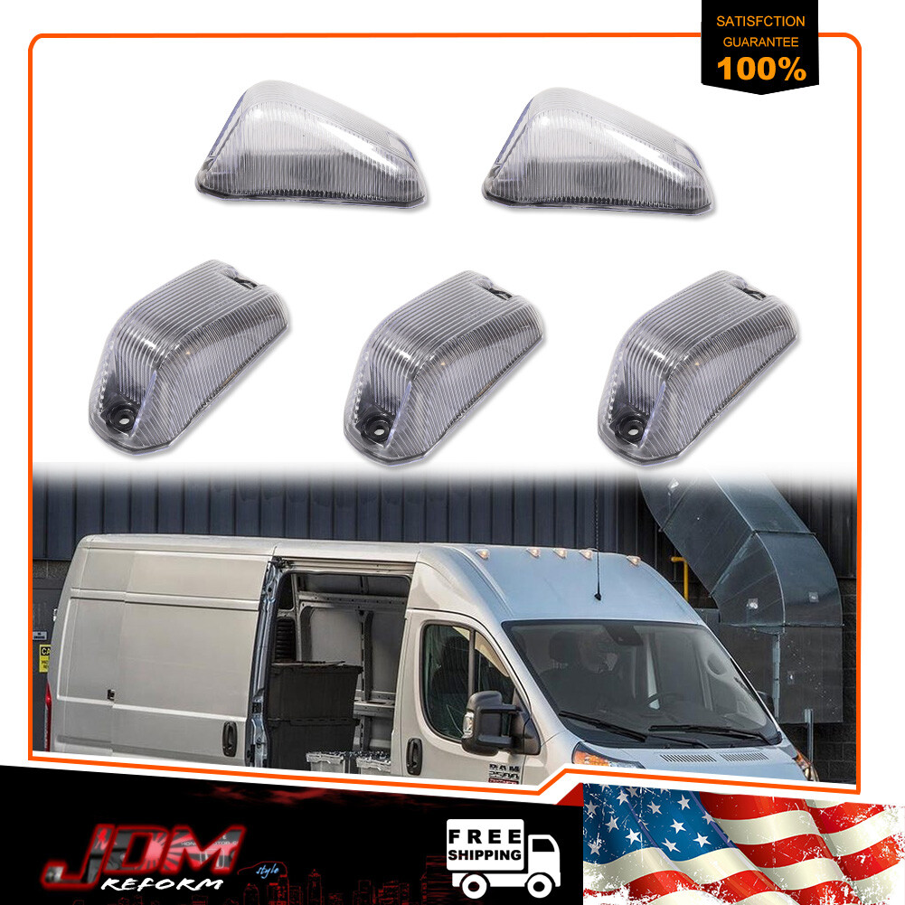 5PCS OEM Cab Roof Marker Running Lights For 14-2023 Ram ProMaster 1500 2500 3500