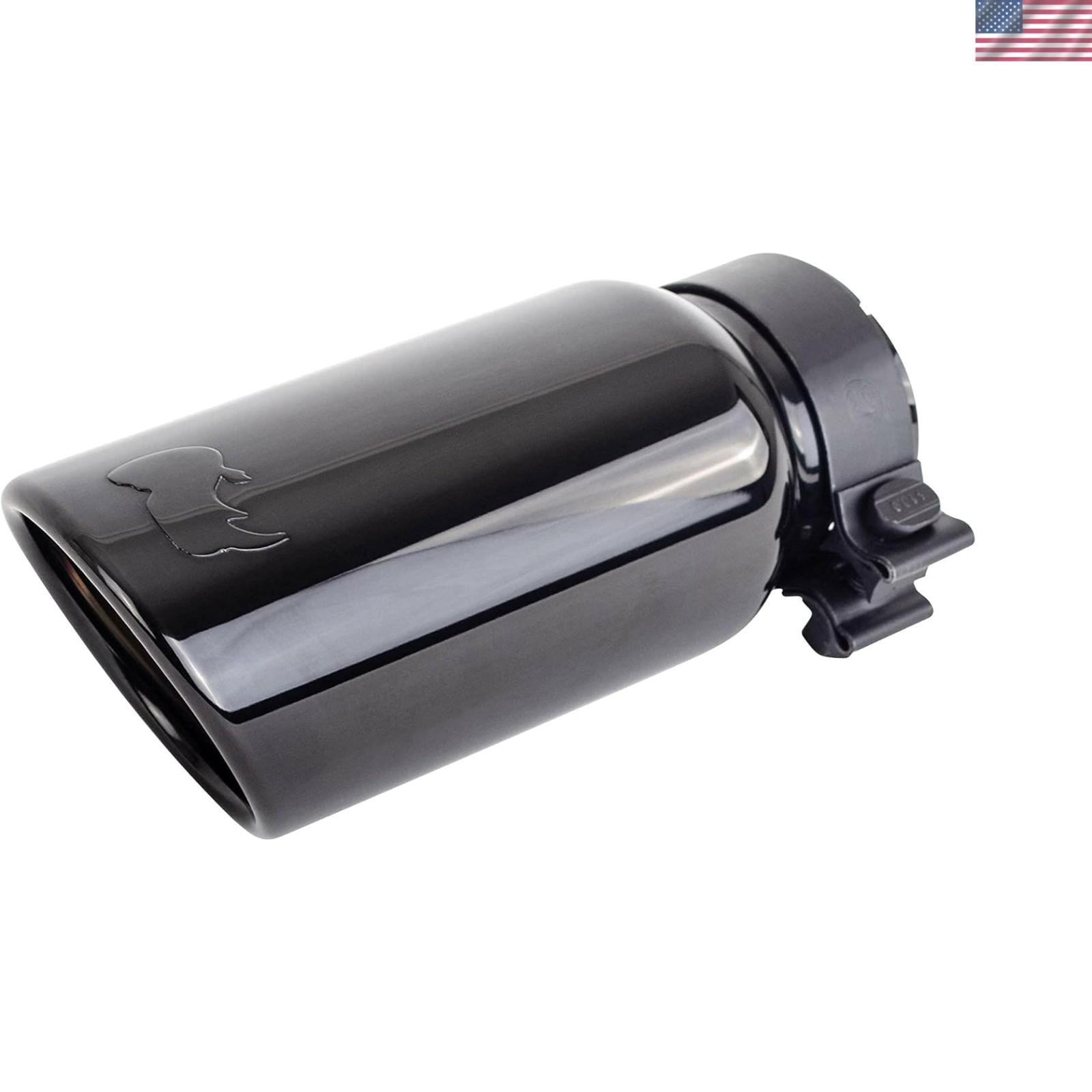10″ black Chrome Stainless Steel Exhaust Tip -3″ ID, 4″ OD