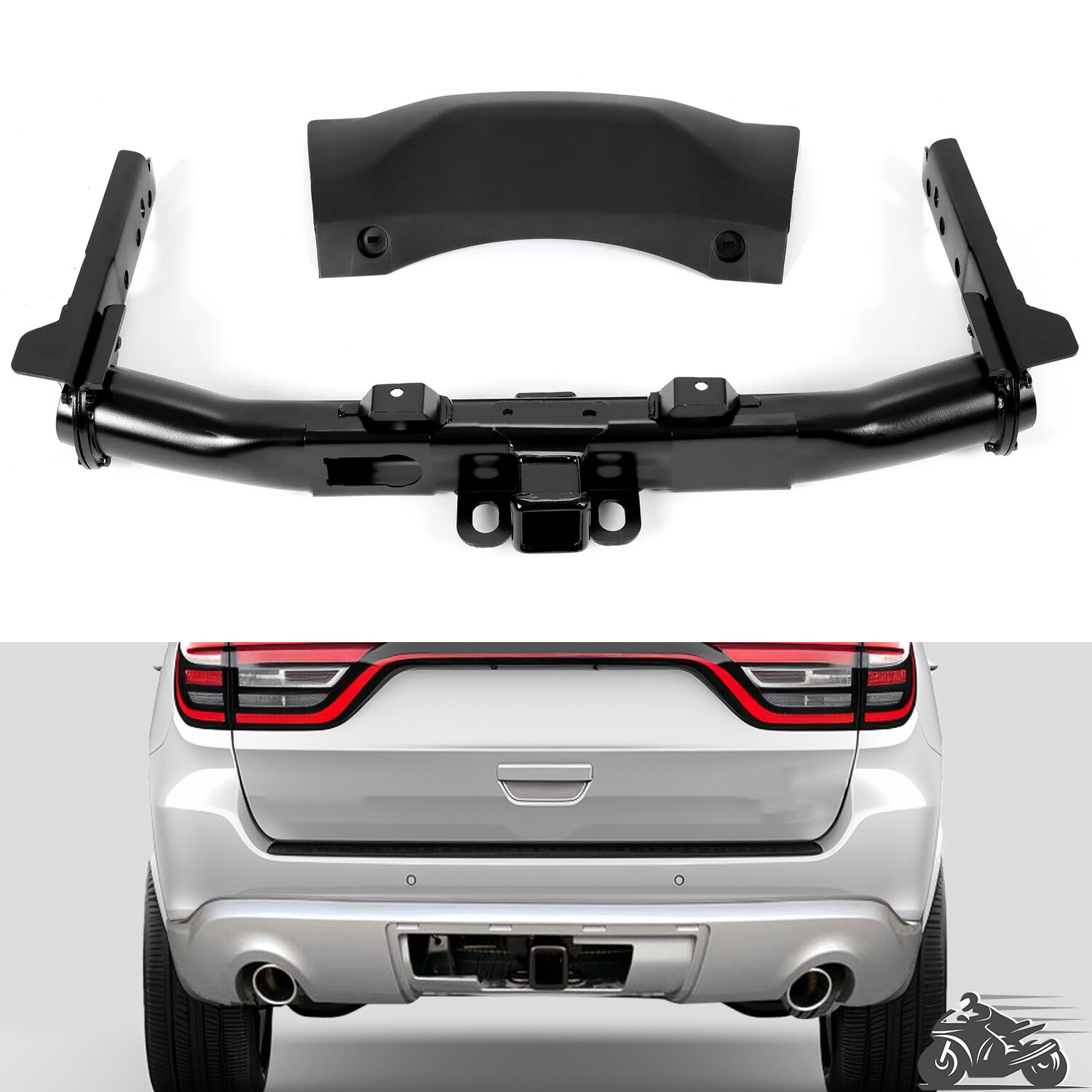 Trailer Hitch 2 Inch Receiver W/Cover Bezel Fit For 2014-2019 Dodge Durango