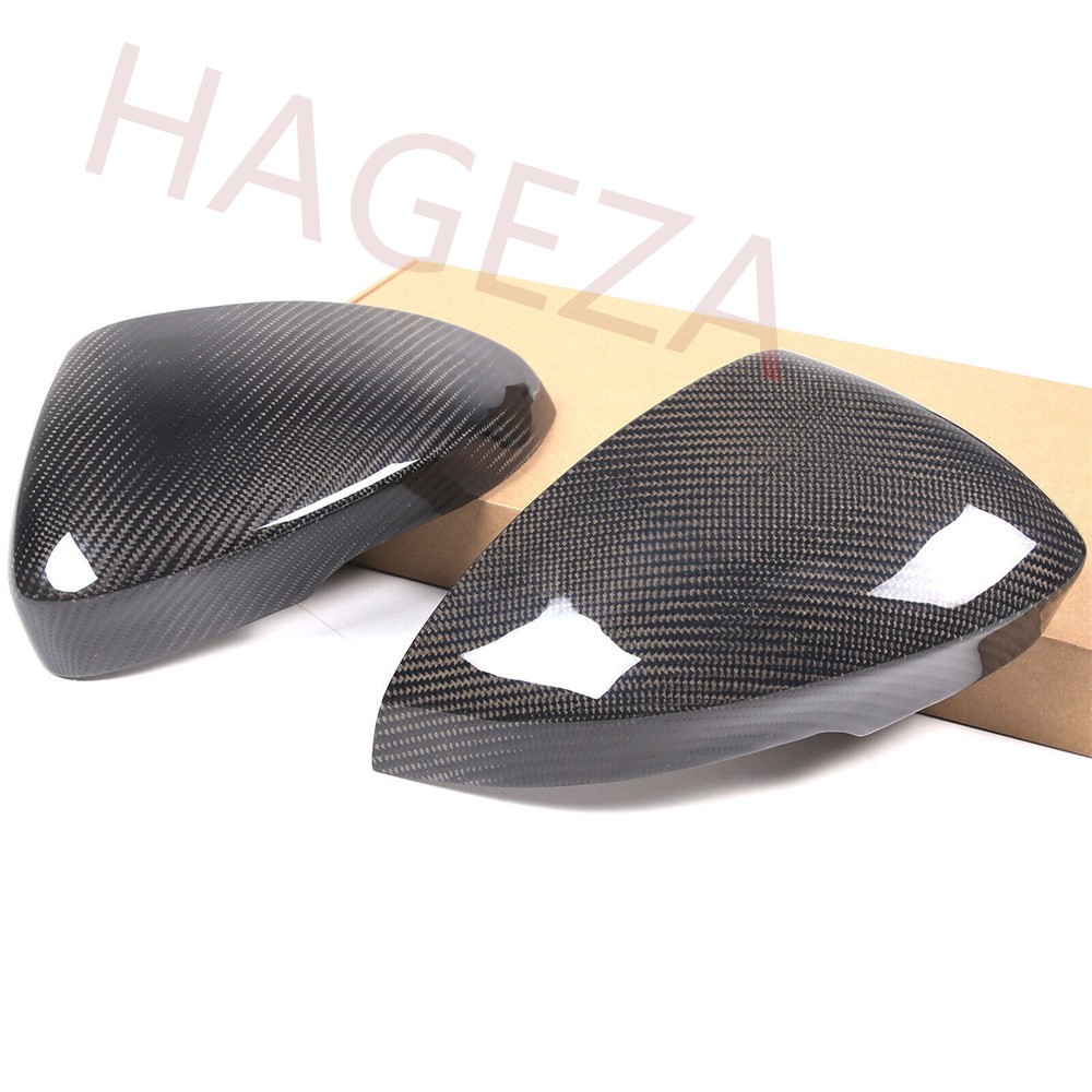 Dry Real Carbon Fiber Side Rearview Mirror Caps Trim For Jaguar F-TYPE 2013-2025