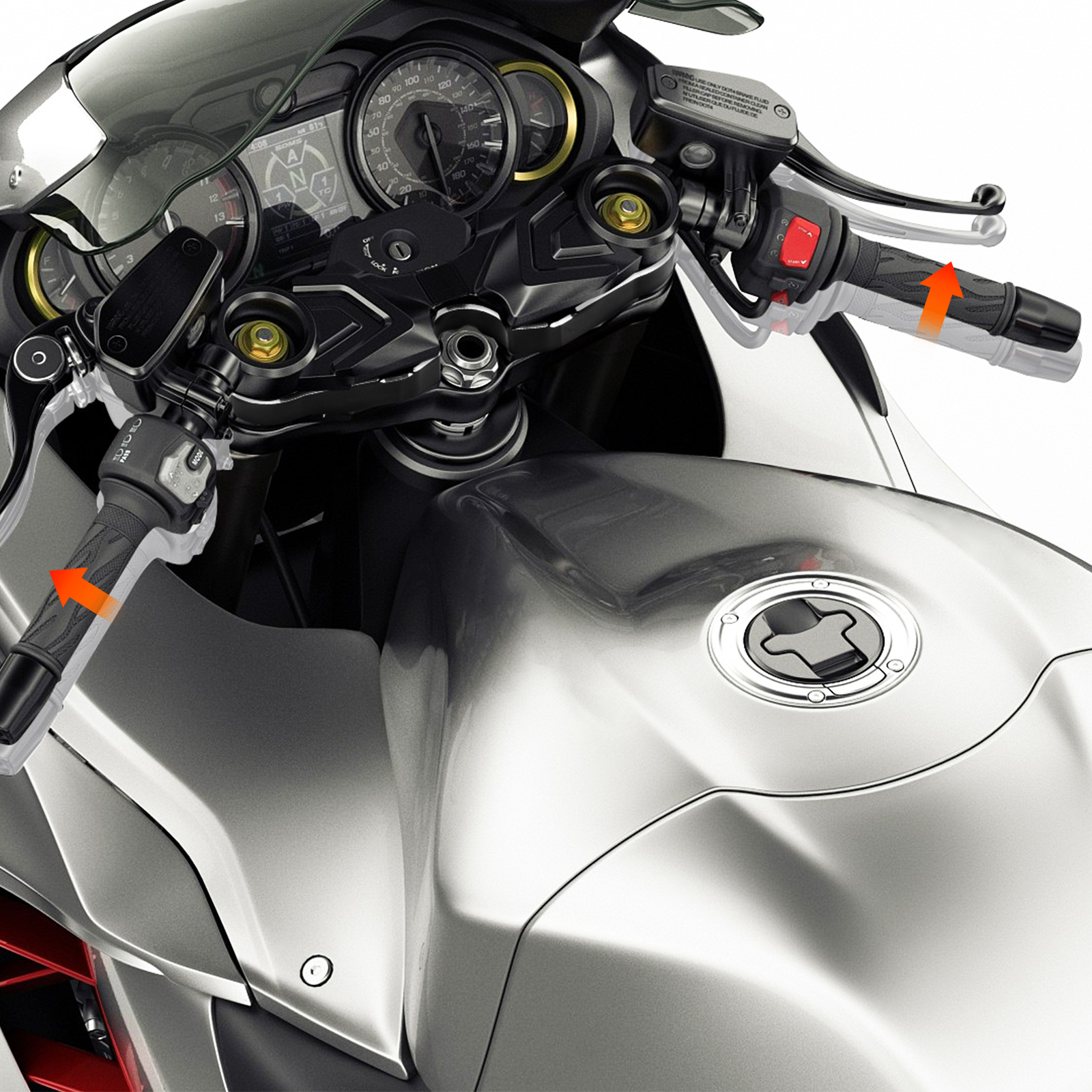Anodized Black 26MM Rise Handlebar Risers For 2022-25 Suzuki GSXR1300R Hayabusa