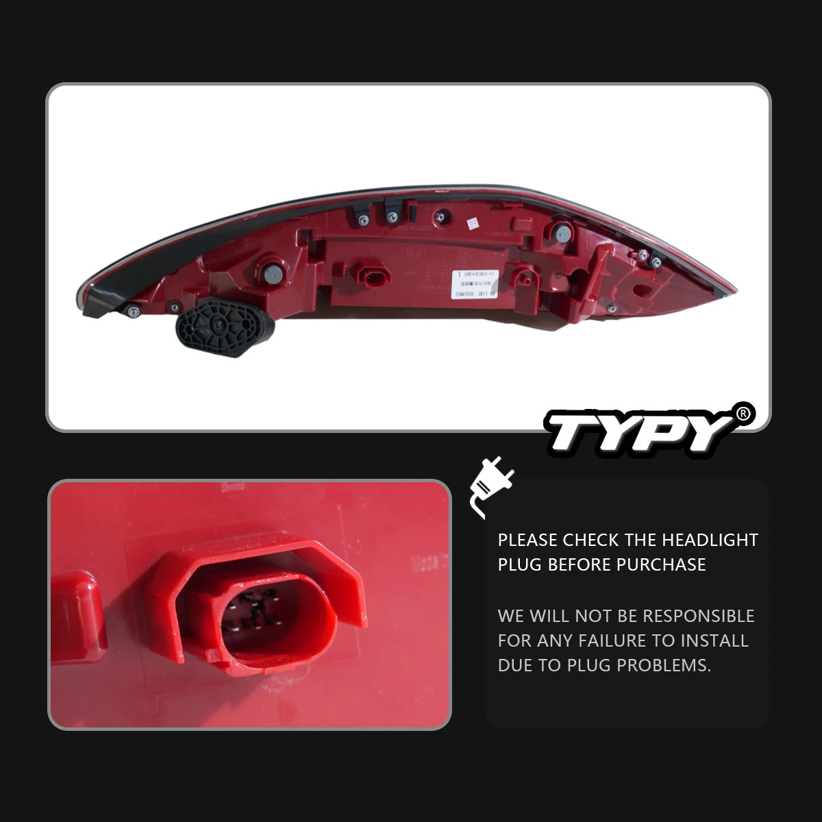 Replacement For Porsche Panamera 970.2 2014-2016 Smoke LED Tail Light Pair New