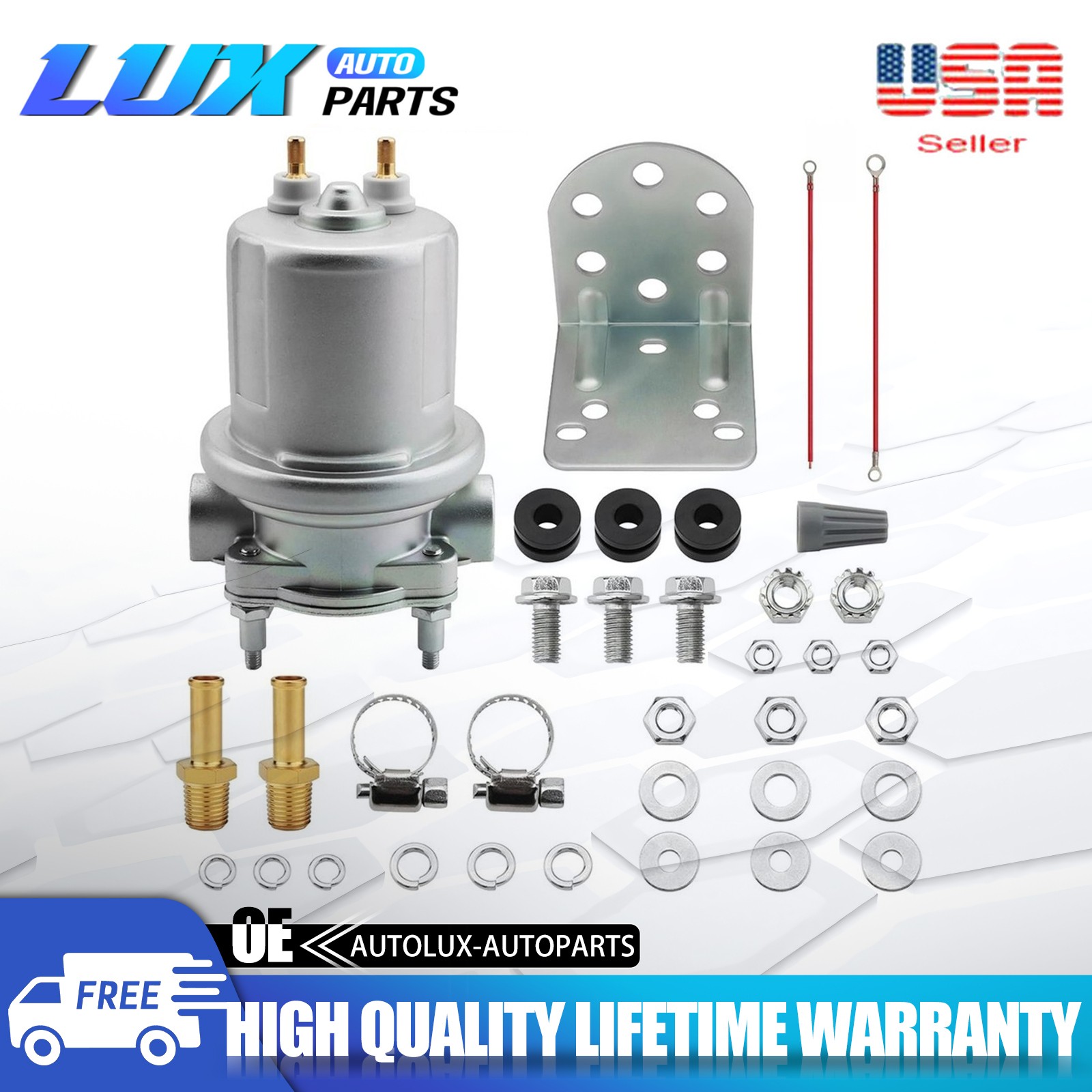 P4603HD Universal In-Line Electric Fuel Pump 24V 3.5-6.5 Psi 50 GPH 1/4″-48 NPSF