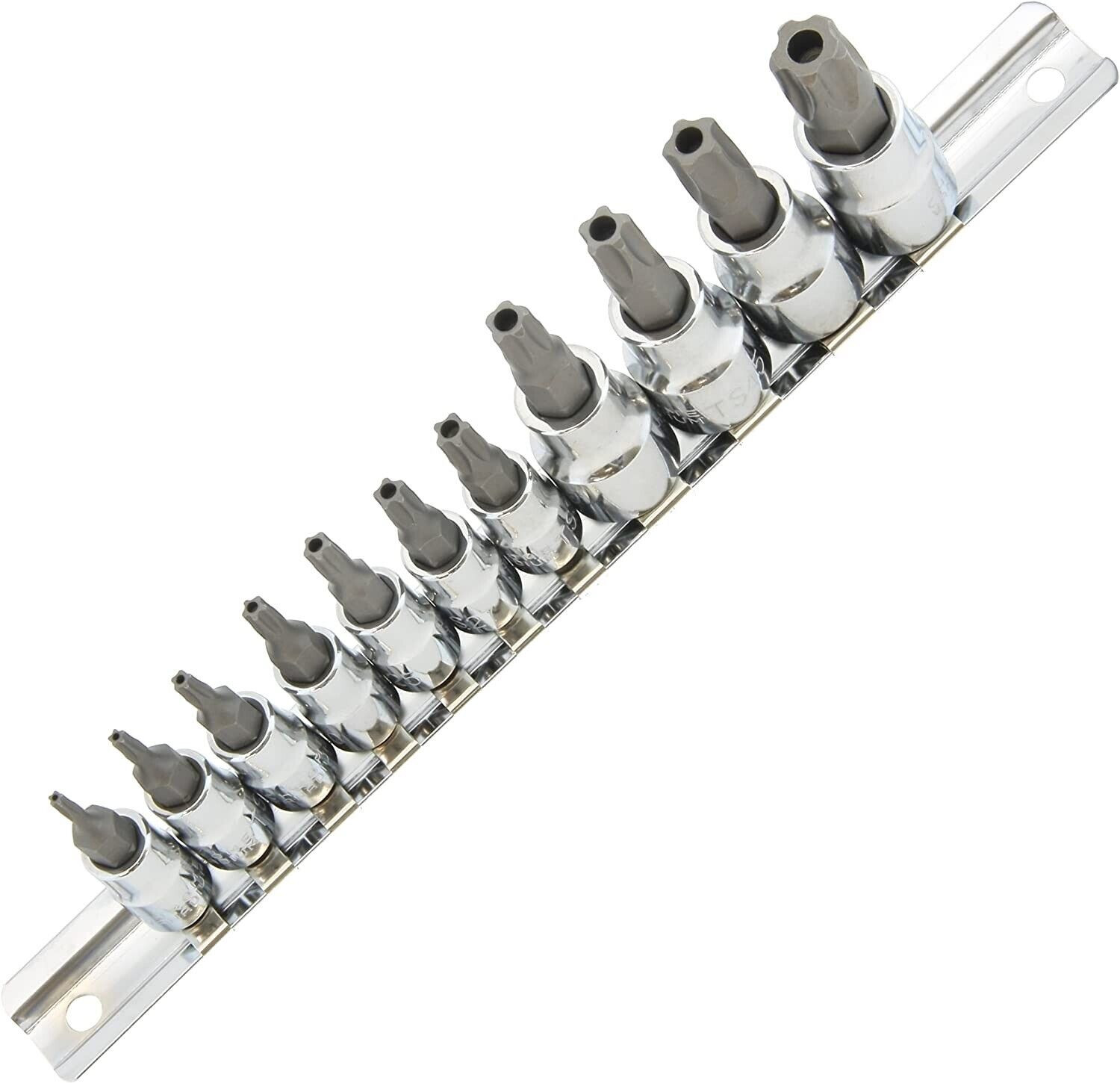11 pc 5-POINT Security Star Bit Socket Set Torx Star Tamper Proof Bits w/ holder