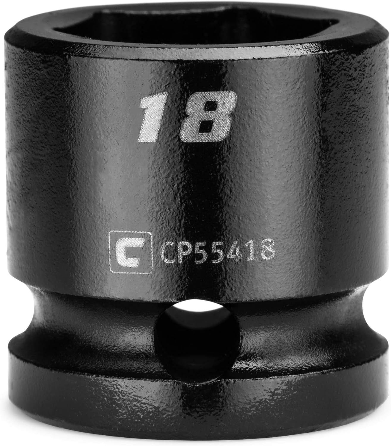 Durable 1/2 in. Drive Stubby Impact Socket – 18 mm, Corrosion-Resistant Coating