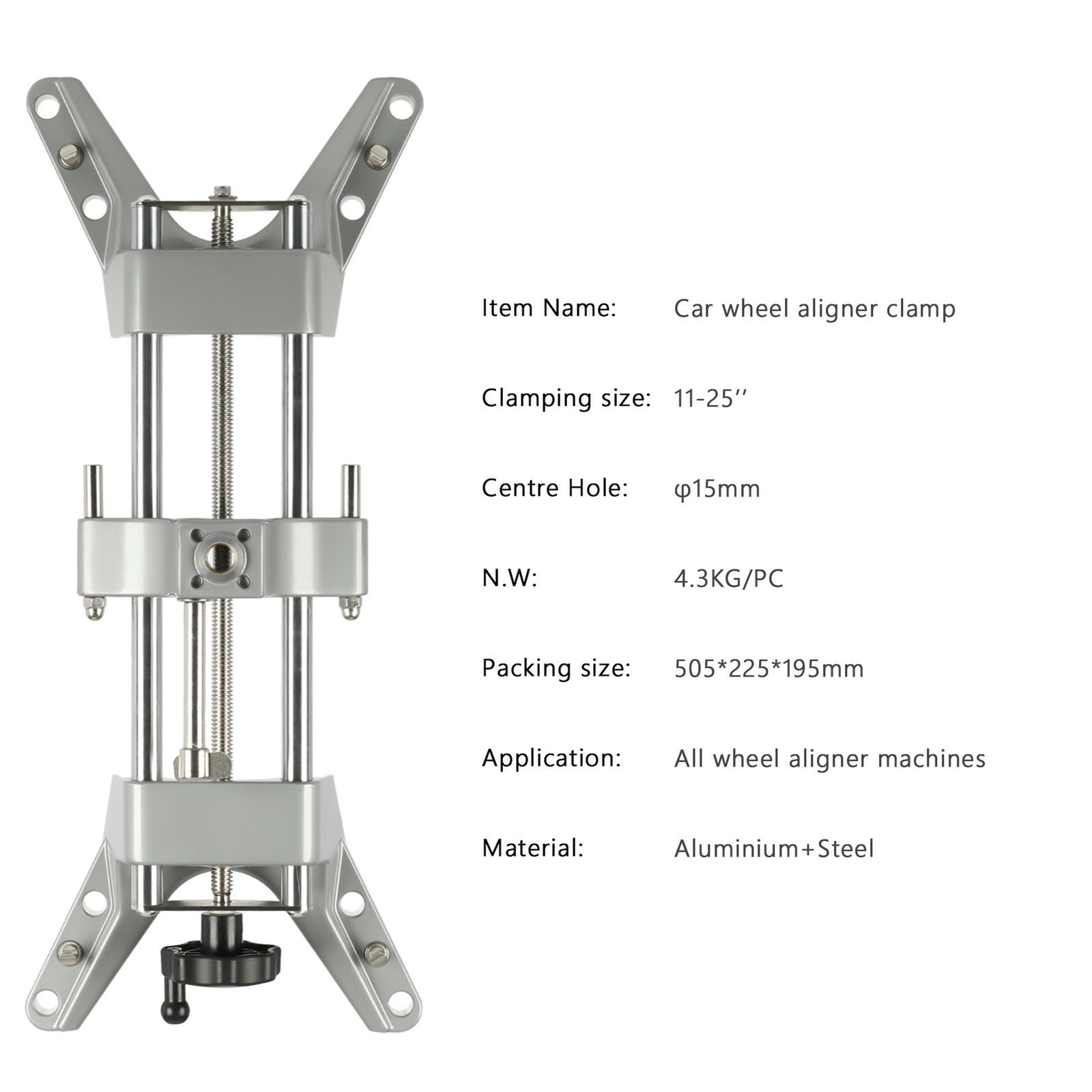 Wheel Alignment Rack Rim Clamp Mount Commercial Alignment Tool 11” to 25” Rim