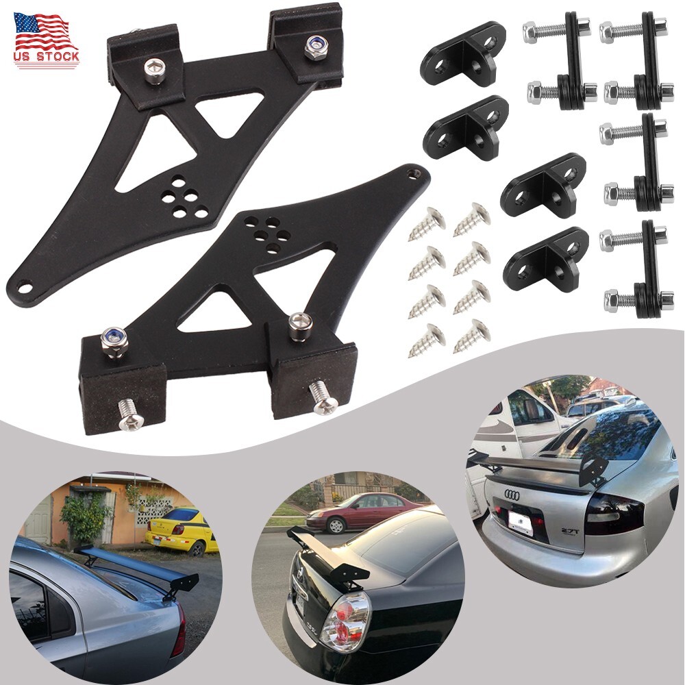 5″ Spoiler Mount Brackets Universal Car CNC Aluminum Alloy Rear Wing Trunk Tail