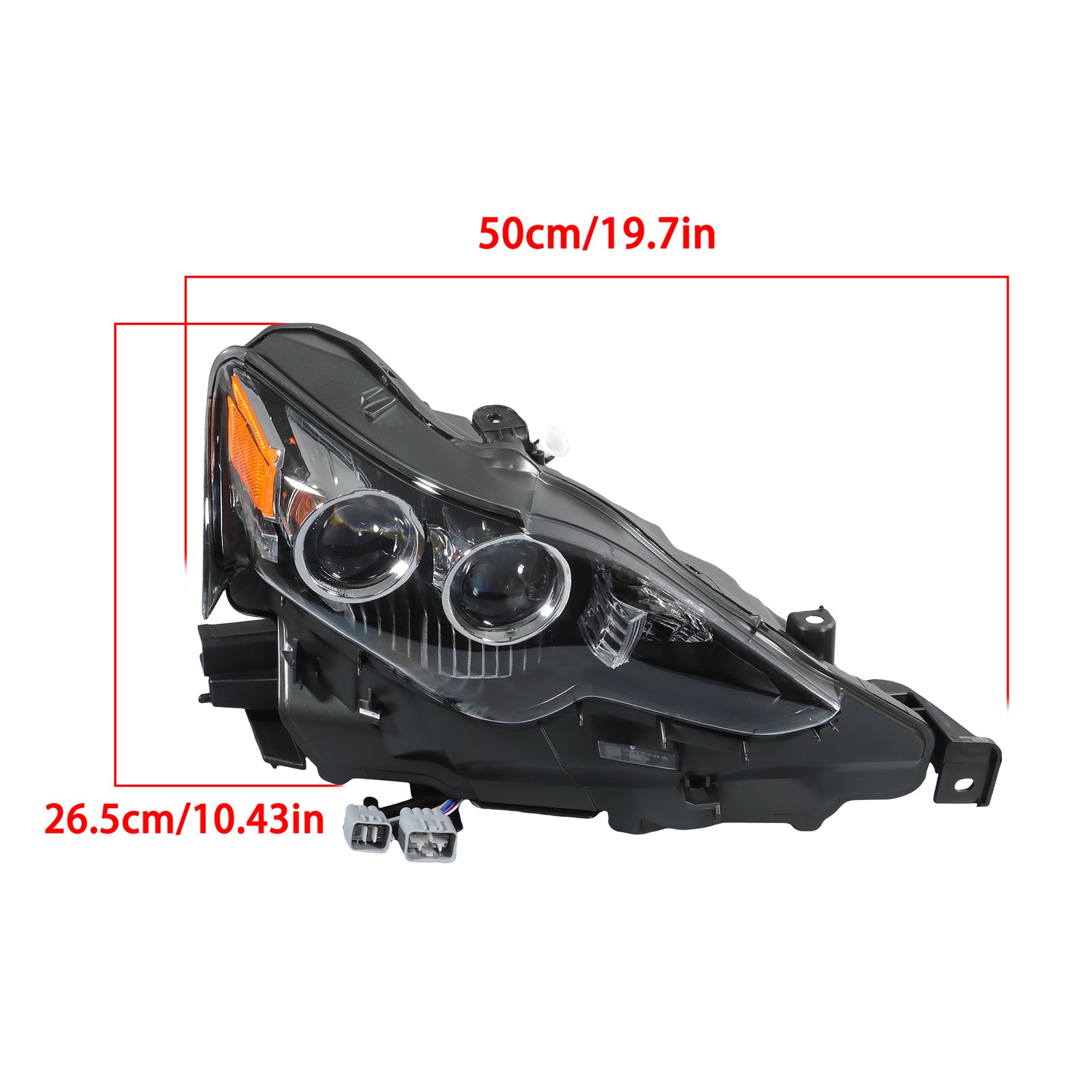 Front Right LED Headlights Assembly W/Halogen Turn Signal For Lexus IS 2014-2016