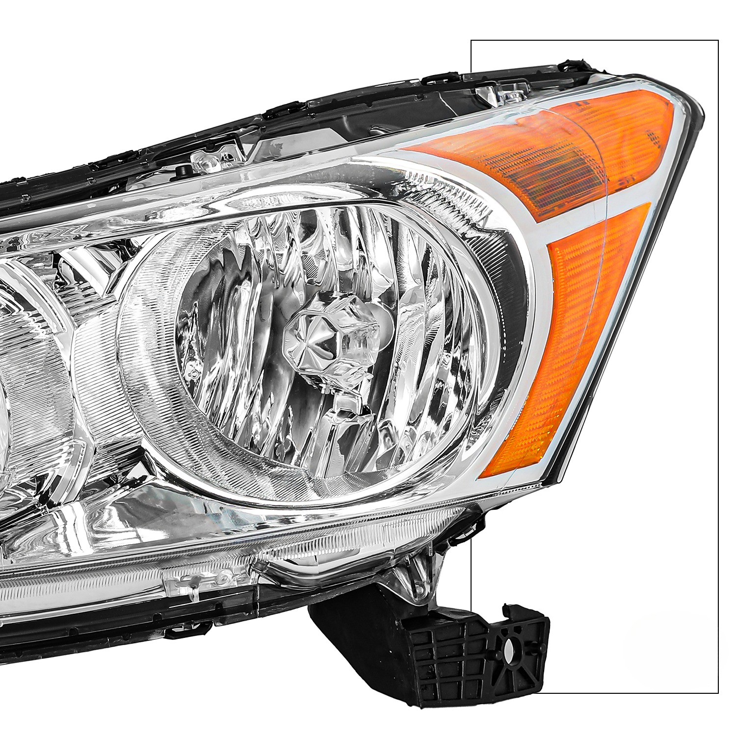 For 2008-2012 Honda Accord 4-Door Sedan Headlights Replacement 08-12 Lamps Pair