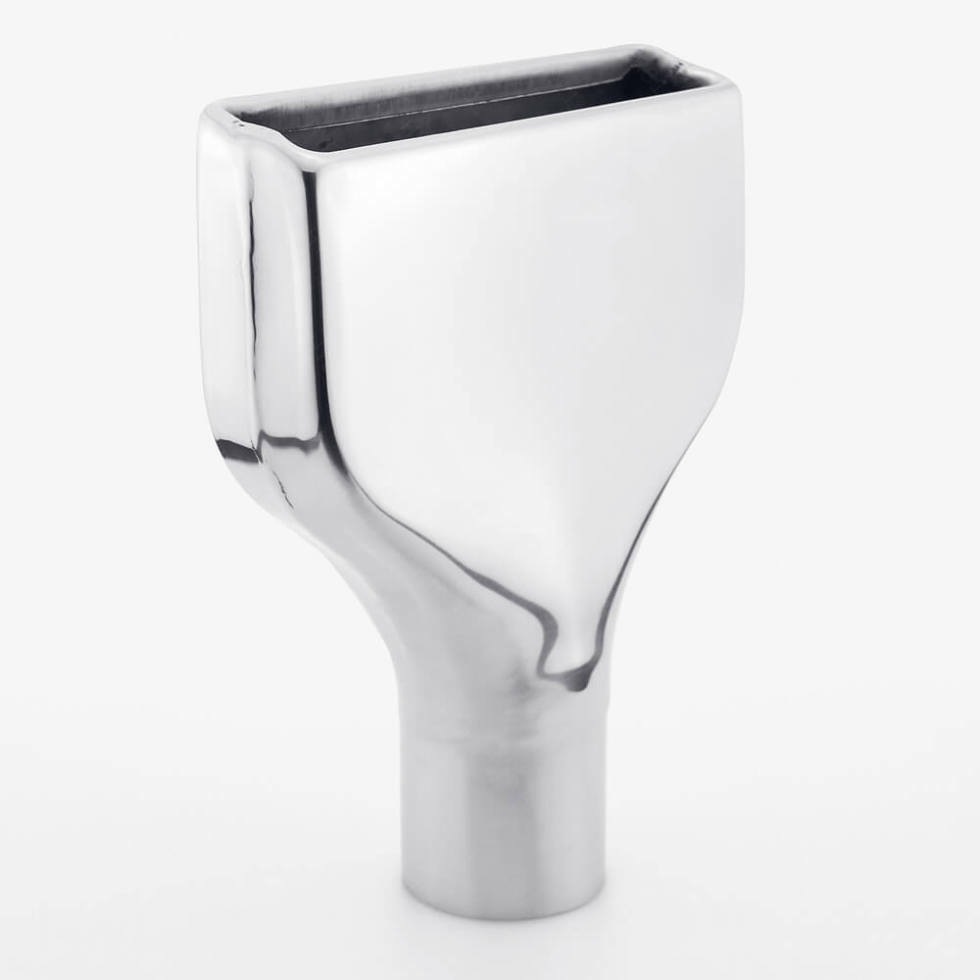Flat Rectangle Square Out 2.5″ Exhaust Tip 304 Stainless Steel Polished