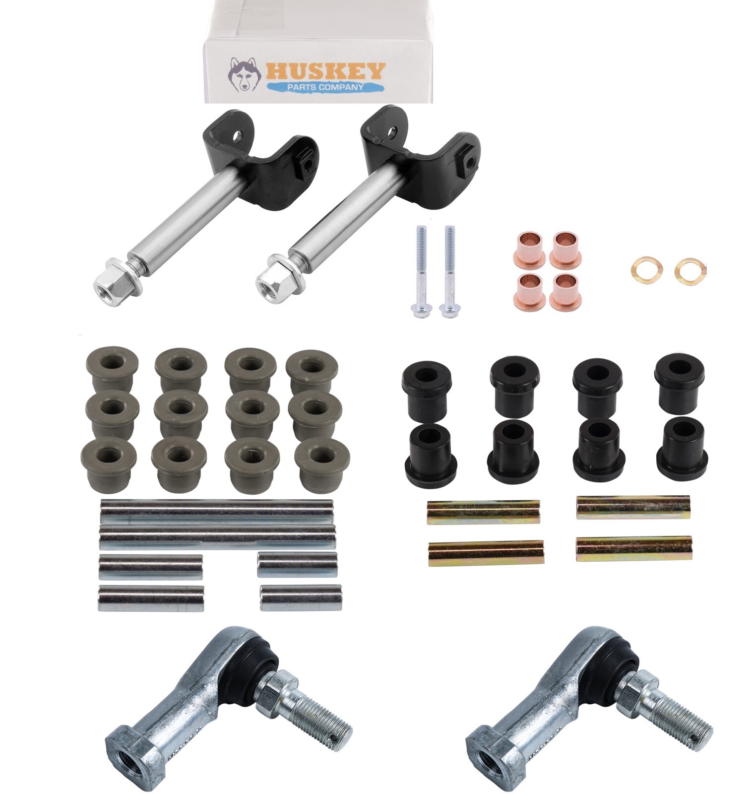 Club Car Precedent Front Rear End Repair Kit Tie Rod End King Pin & Bushing Kit